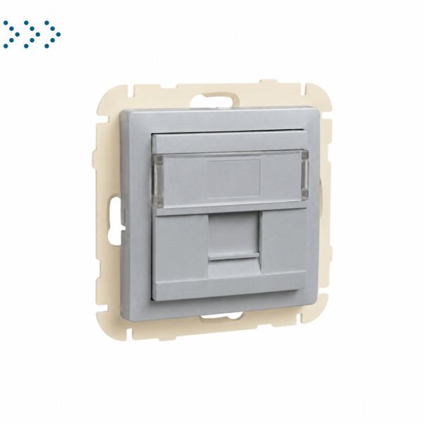 Лицевая панель с суппортом для 1-го RJ45, графит (50441 SGR)